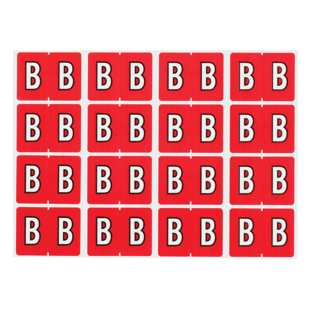 Image of Pendaflex A-Z Red End Tab Filing Labels - B - 240 Pack