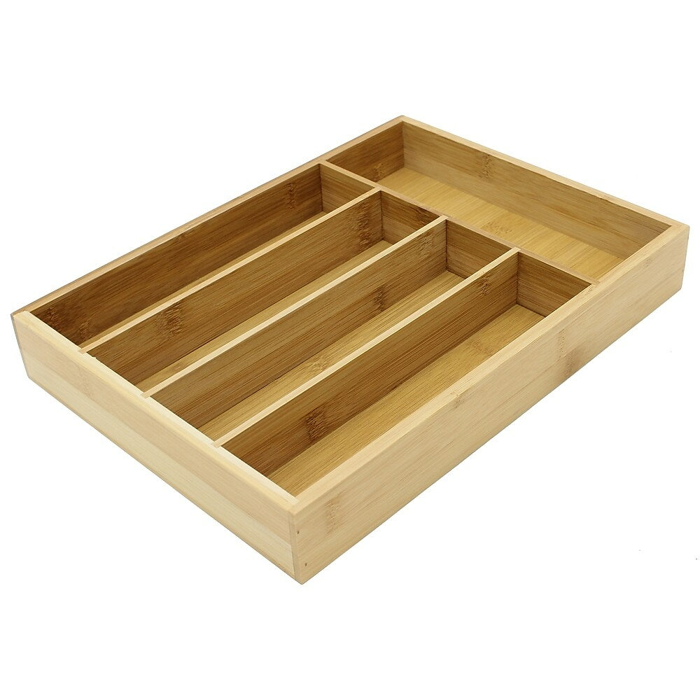 Image of Cathay Importers Bamboo Cutlery Tray, Natural, Small (EC-23-0128)