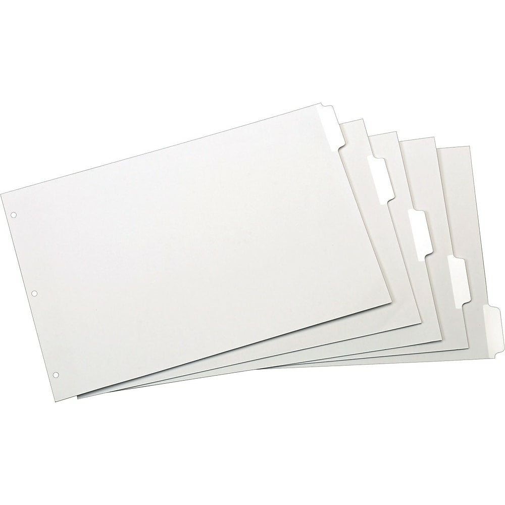 Image of Cardinal Erasable Dividers - 5 Tabs - White