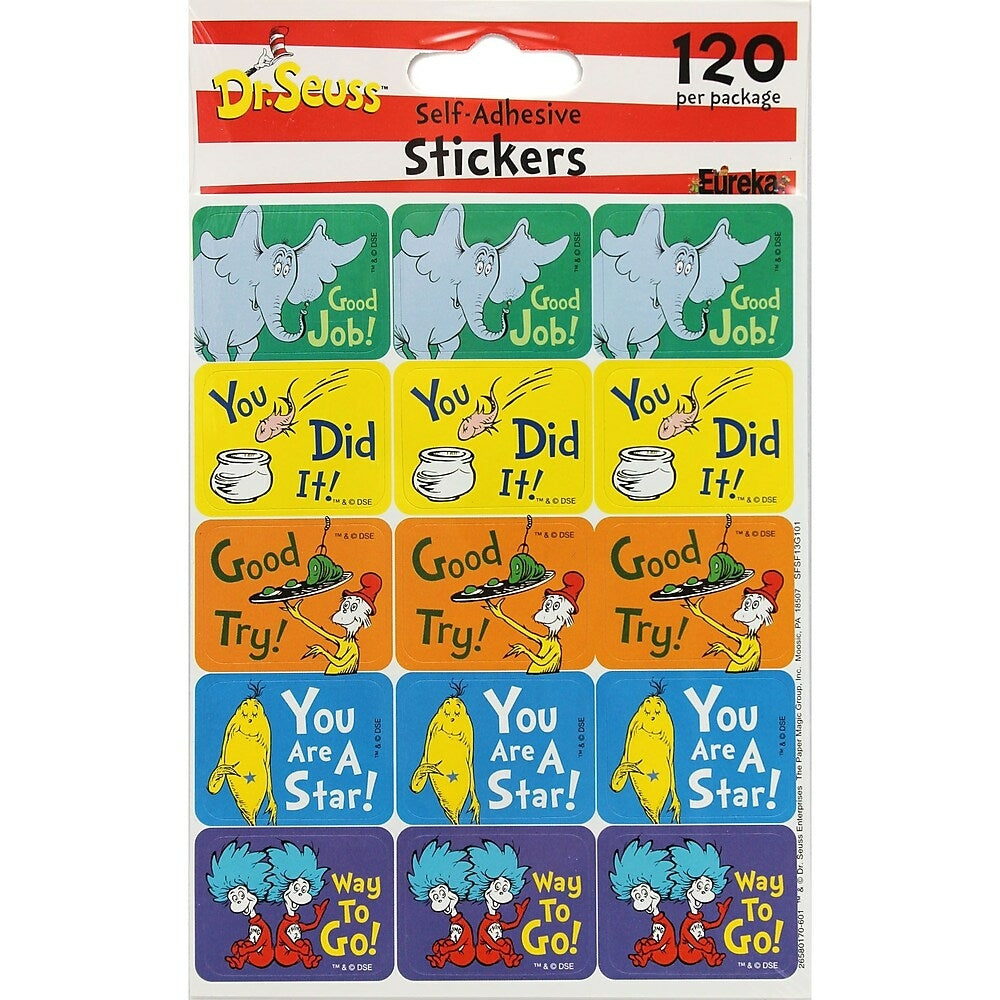Image of Eureka Stickers Dr Seuss Success, 1440 Pack (EU-658017)