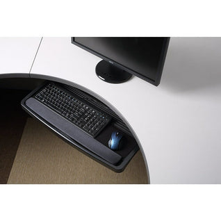 Plateau de clavier sous le bureau coulissant avec pince, tiroir de clavier  d'ordinateur à hauteur réglable, plate-forme d'extension de table  d'ordinateur pour taper ( Color : White , Size : 65x25cm/25 