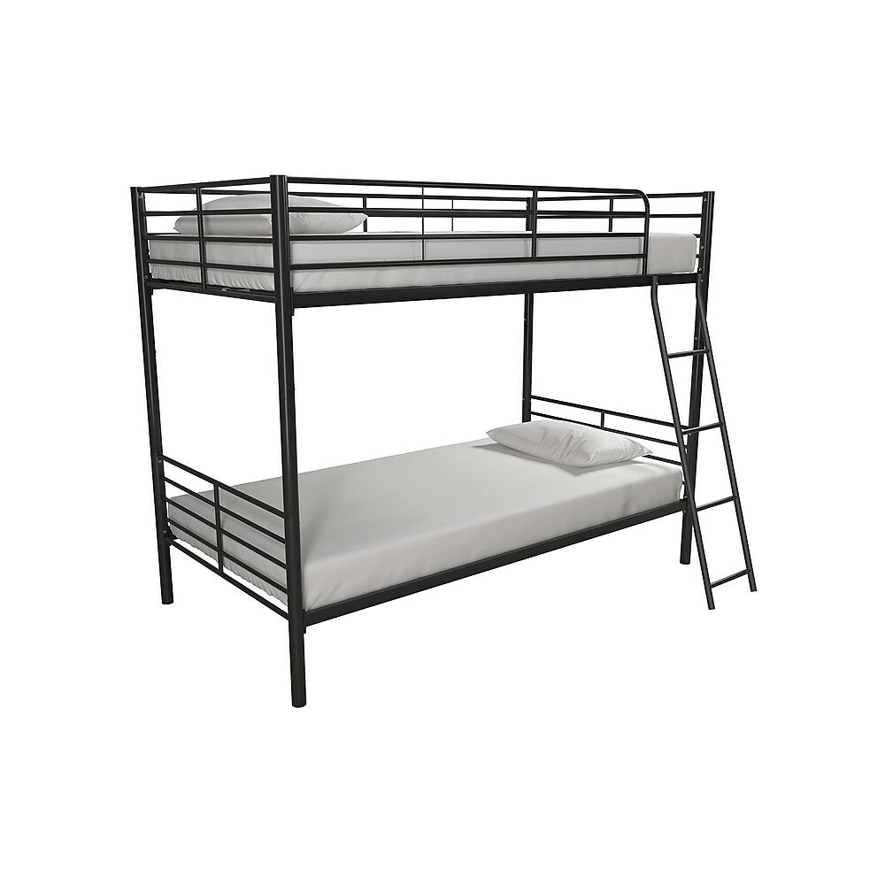 Image of DHP Convertible Twin Over Twin Metal Bunk Bed - Black