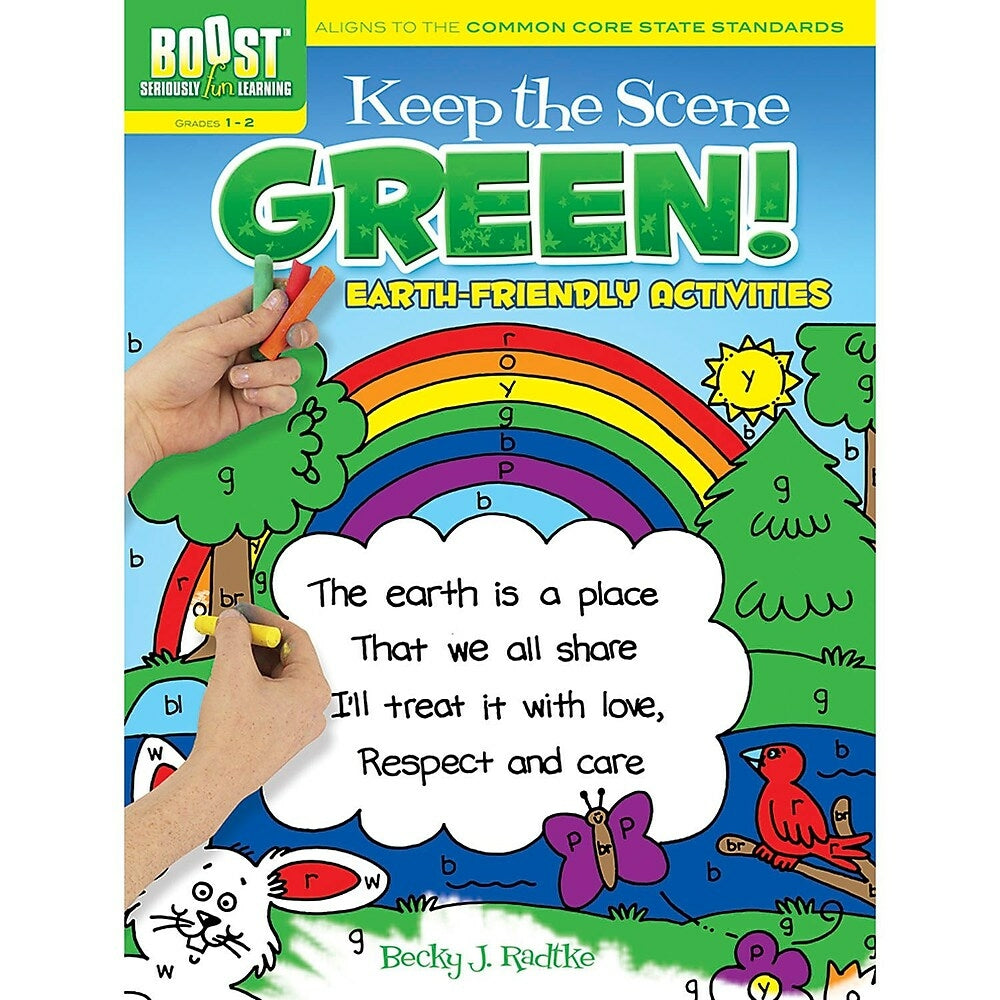 Image of Dover Boost Keep the Scene Green Colouring Book, 6 Pack