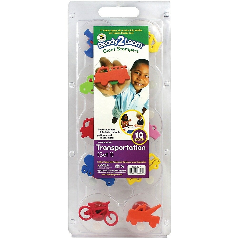 Image of Ready2Learn Giant Stampers, Transportation Set (CE-6737), 10 Pack