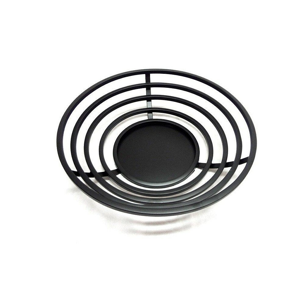 Image of Elegance Round Black Colour Centrepiece Platter Stainless Steel Tray