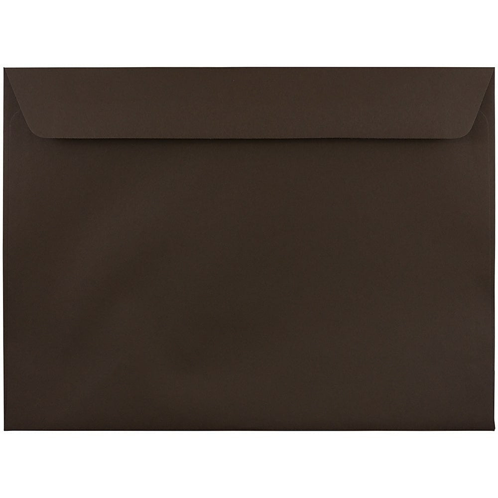 Image of JAM Paper 9.5 x 12.63 Booklet Envelopes, Chocolate Brown Recycled, 1000 Pack (233721B)