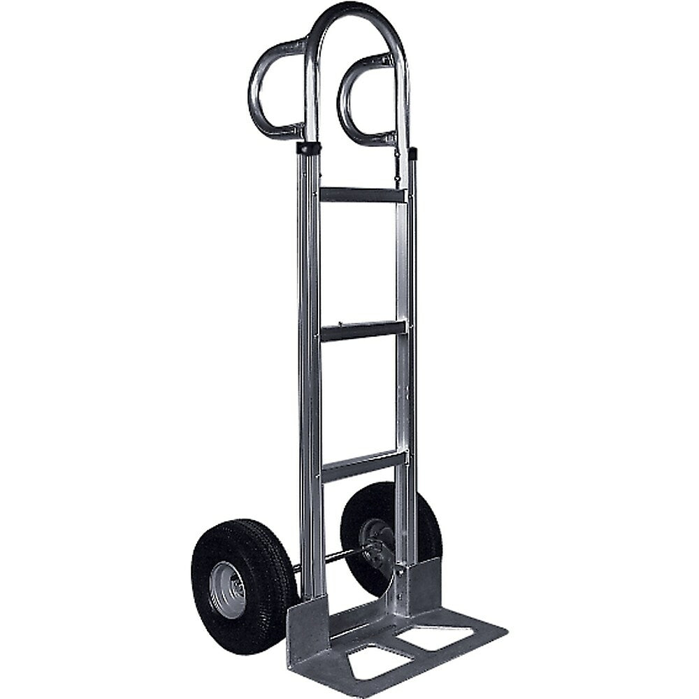 Image of Aluminum Hand Trucks, Nose Plate Dimension W" X D", 18 X 7 1/2, Double "p" Hand Trucks, Wheel Material, Pneumatic