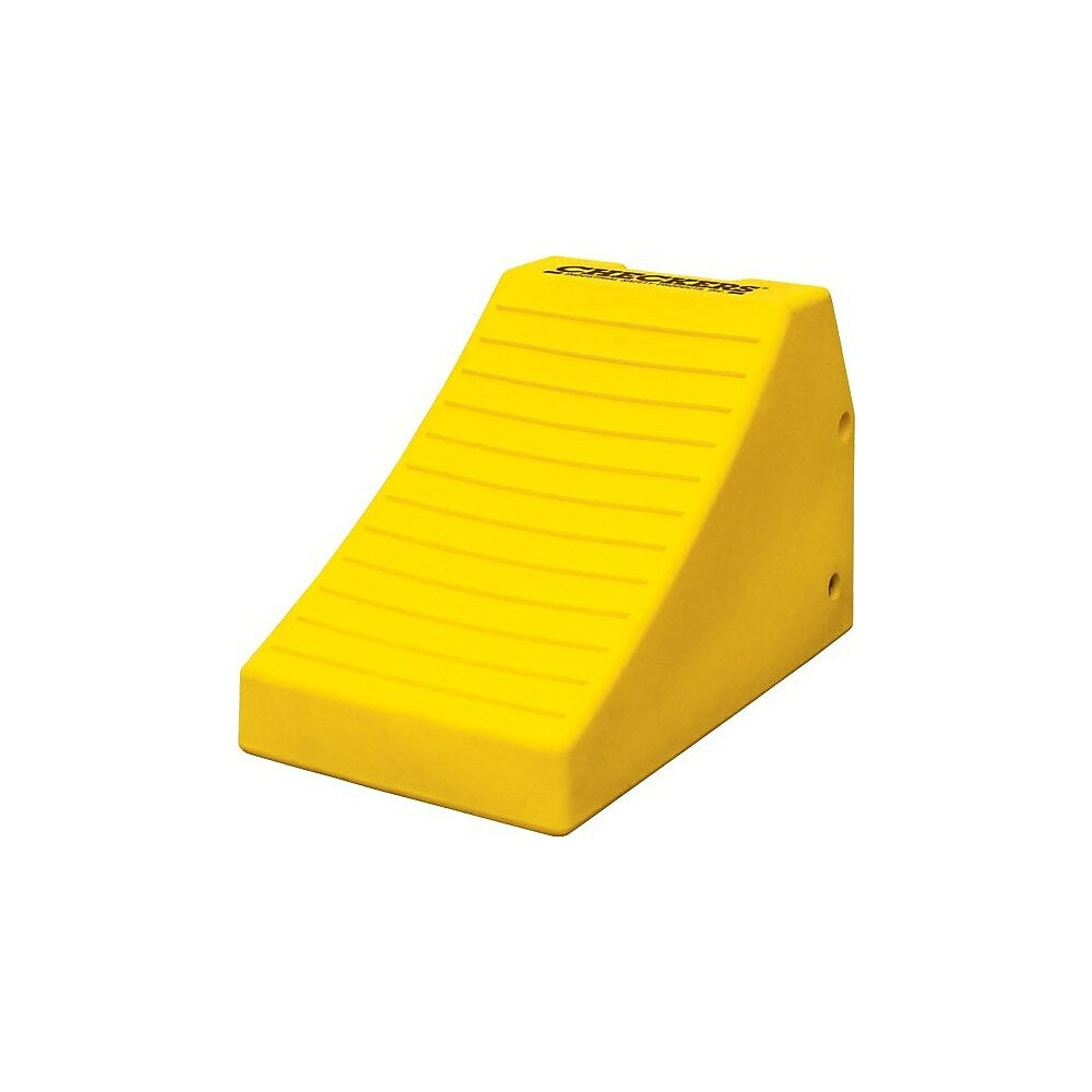 Image of Checkers Industrial Products Heavy-Duty Polyurethane Wheel Chocks, Max Tire Diameter: 165", Depth: 24-3/5", Height: 16" (MC3011)