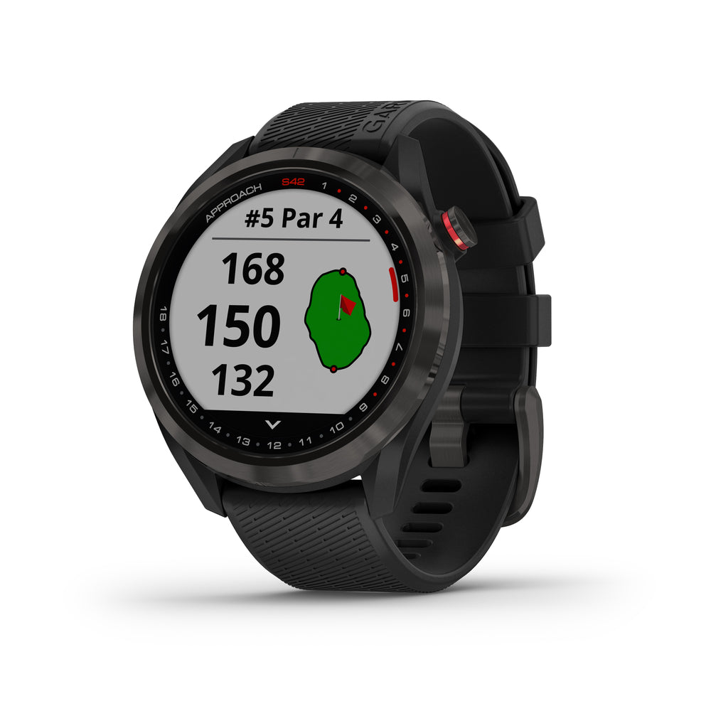 Image of Garmin Approach S42 GPS Golfing Smartwatch - Black