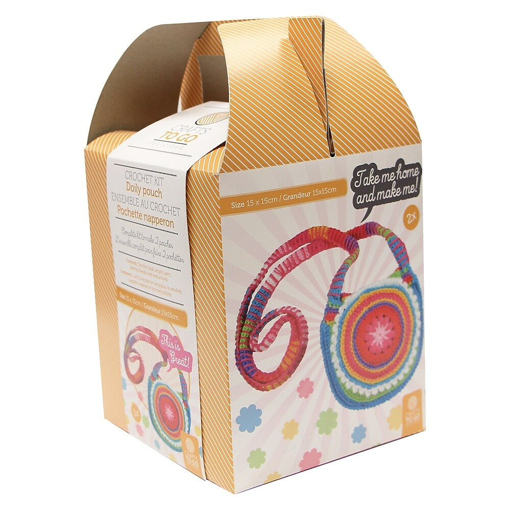 Image of NEEDLE LICIOUS Crochet Kit, Doily Pouch, Multicolour