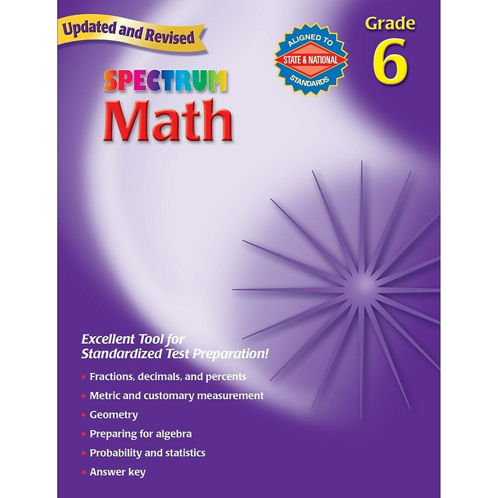 Image of Carson Dellosa Spectrum Math Workbook, Grade 6 (CD-704566)