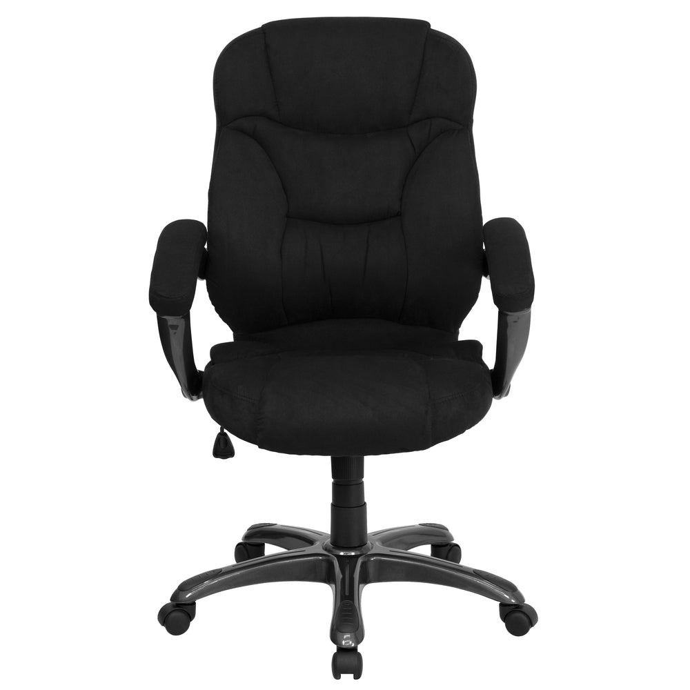 Image of Flash Furniture High Back Microfiber Contemporary Executive Swivel Chair with Arms - Black