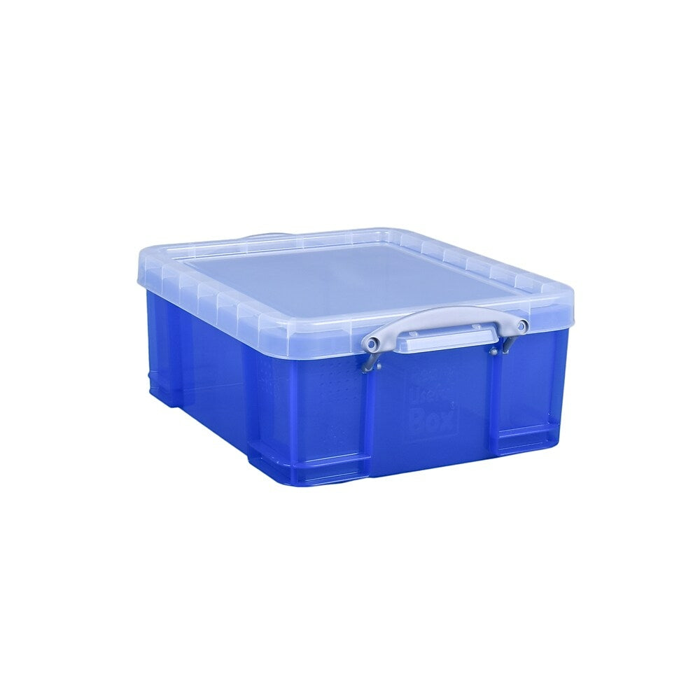 Image of Really Useful Boxes 17L Storage Box, Transparent Blue