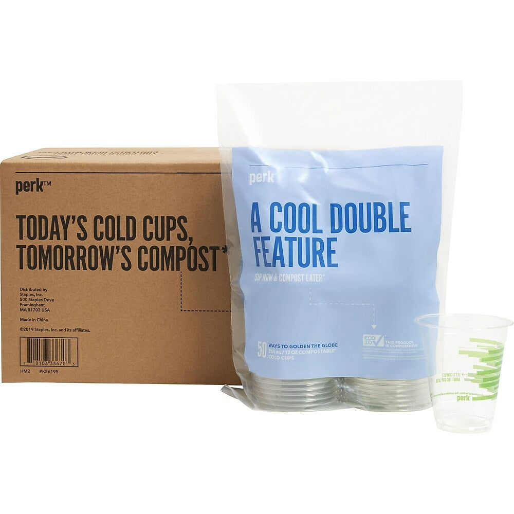 Image of Perk Compostable Cold Cup, 12oz, 300 Pack
