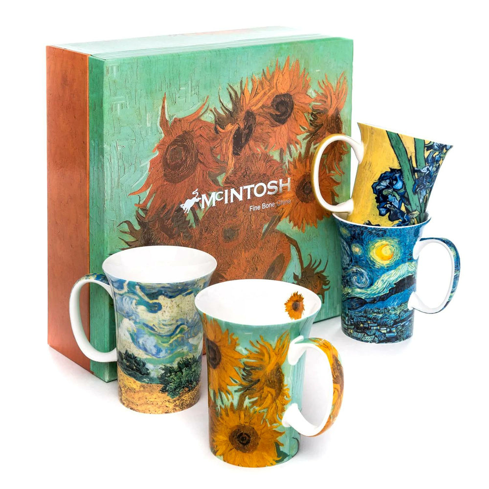 Image of McIntosh Van Gogh Mugs with Gift Box - 4 Pack - 11oz