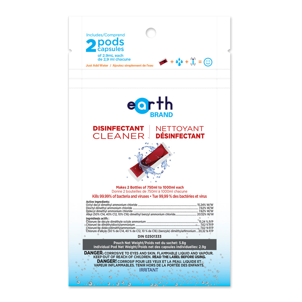 Image of Earth Brand Disinfectant Cleaner - 2 Pods