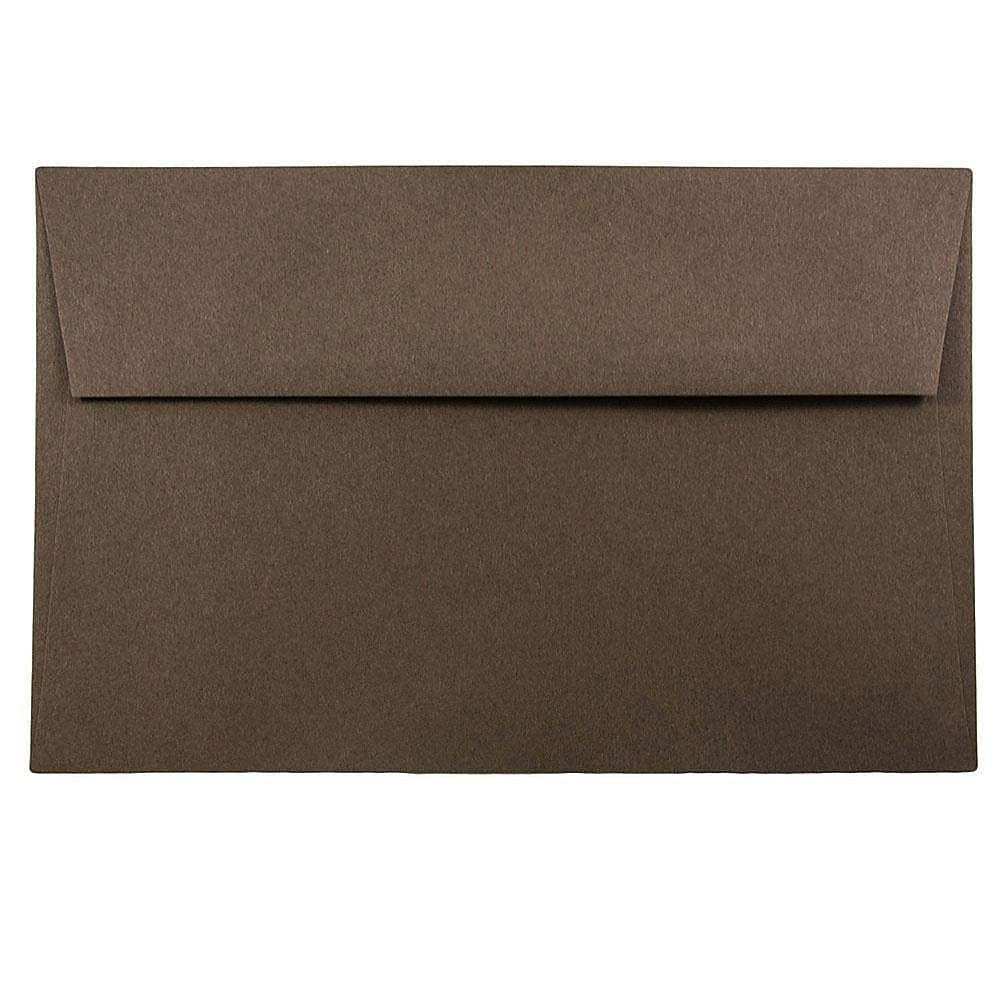 Image of JAM Paper A9 Invitation Envelopes, 5.75 x 8.75, Chocolate Brown Recycled, 250 Pack (32311328H)