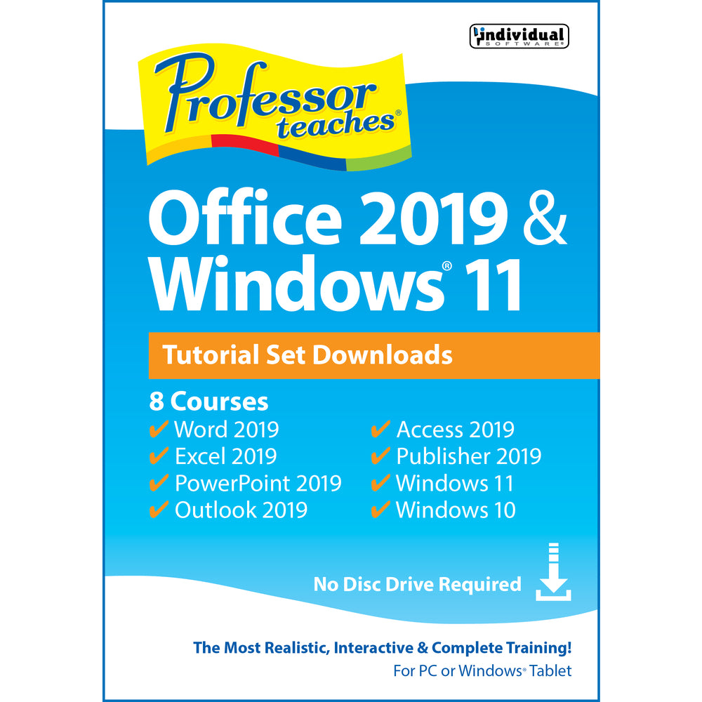 Image of Individual Software Professor Teaches Office 2019 & Windows 11 [Download]
