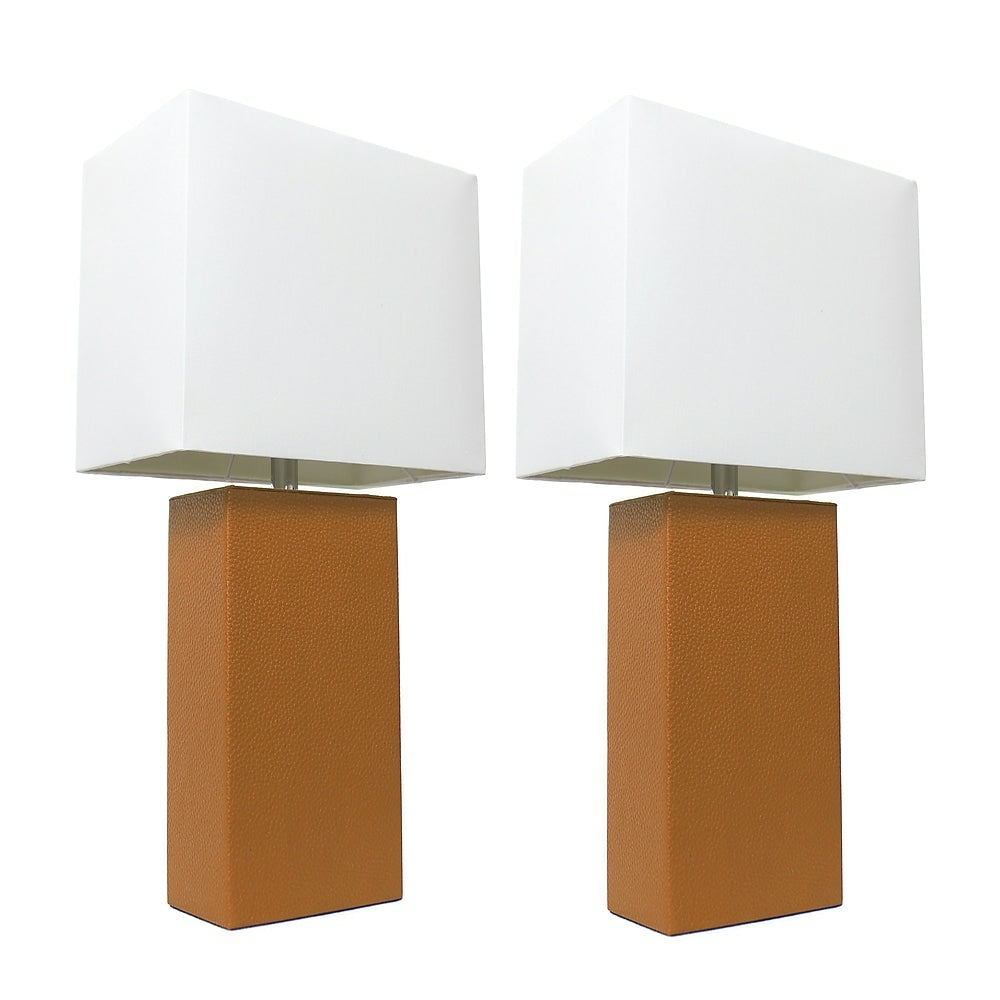 Image of Elegant Designs Incandescent Table Lamp Set, Tan (LC2000-TAN-2PK)
