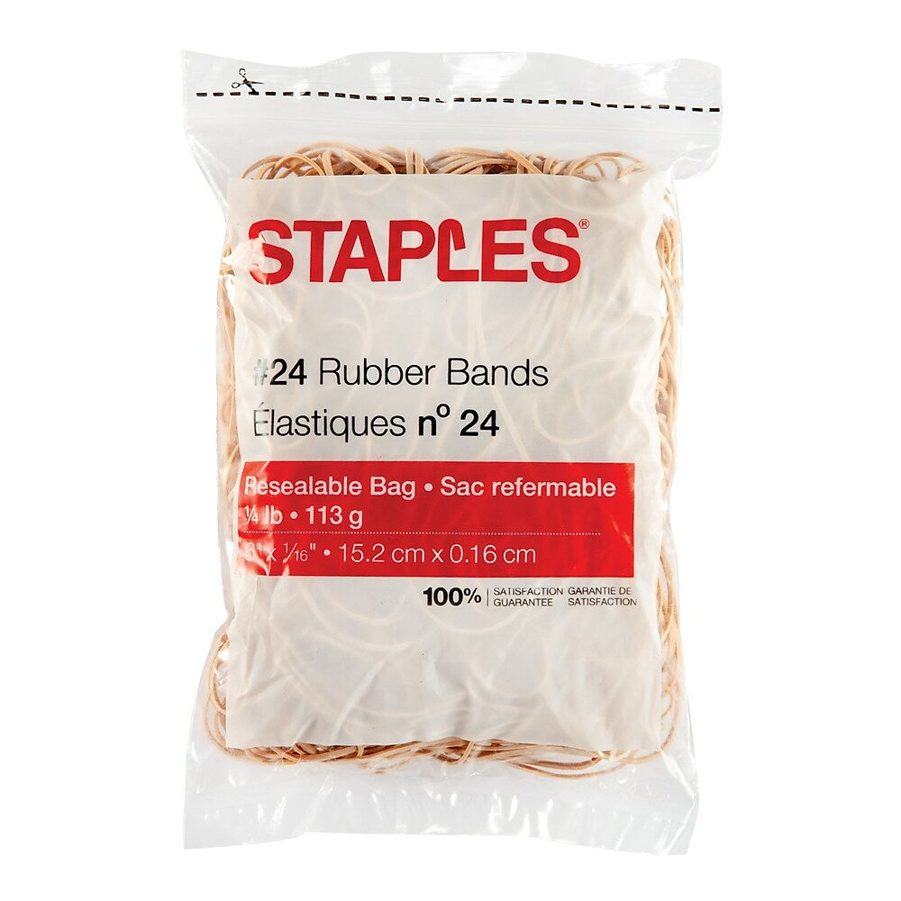 Image of Staples Economy Rubber Bands - Size #24