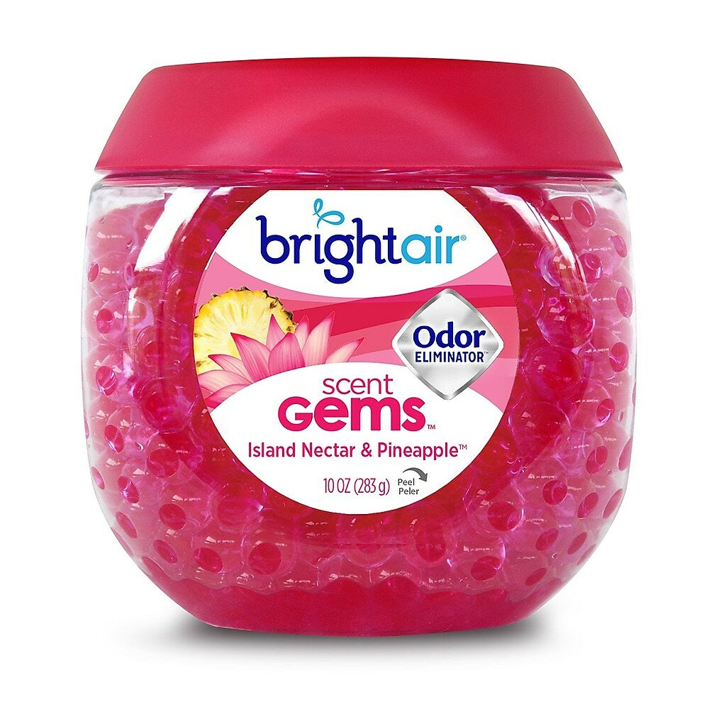 Image of Bright Air Gems Odor Eliminator, Island Nectar & Pineapple Scent, Pink