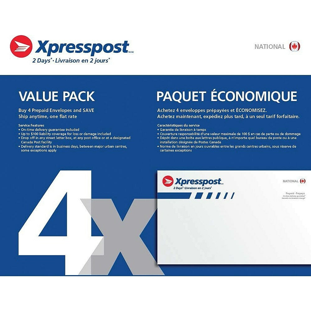 Image of Xpresspost National Letter Envelope Value Pack, 4 Pack