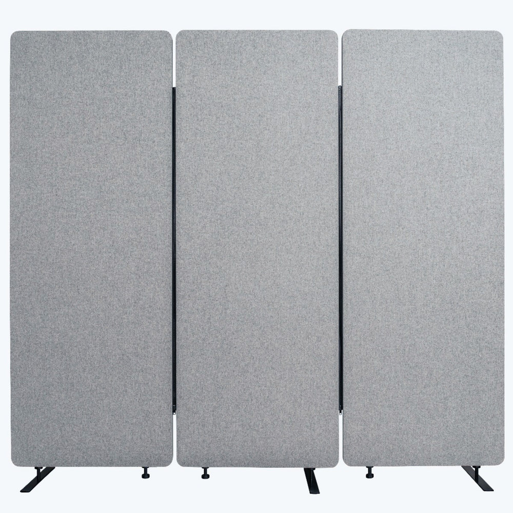 Image of Luxor Reclaim Acoustic Room Dividers - 3 Pack - Slate Grey