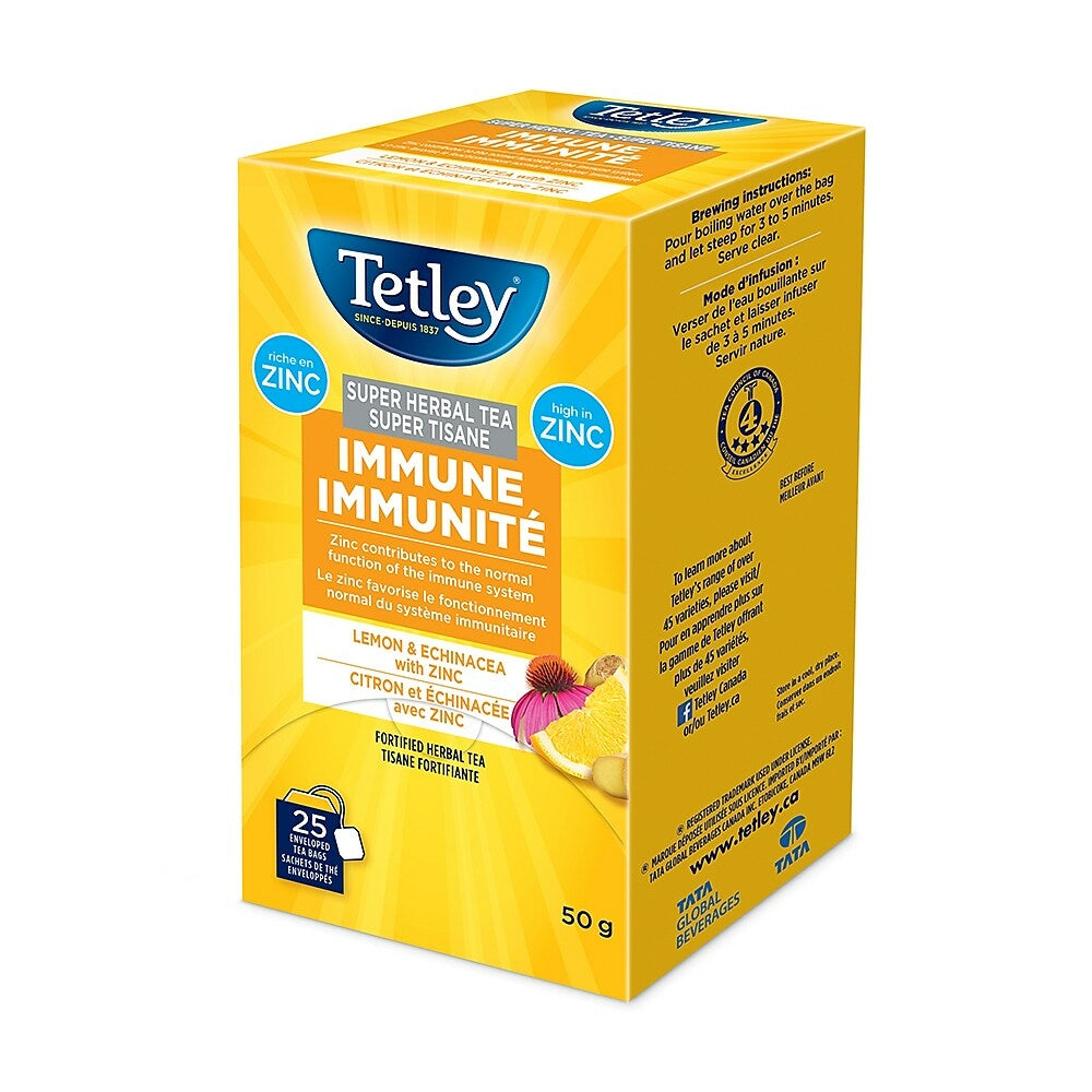 Image of Tetley Super Herbal Tea Immune Lemon Box - 25 Pack