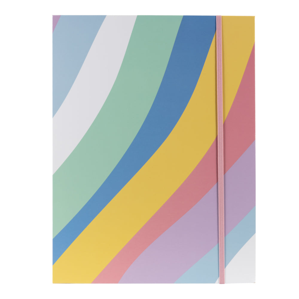 Image of Pep Rally 5-Pocket Paper Expanding File Folder - Rainbow Wave