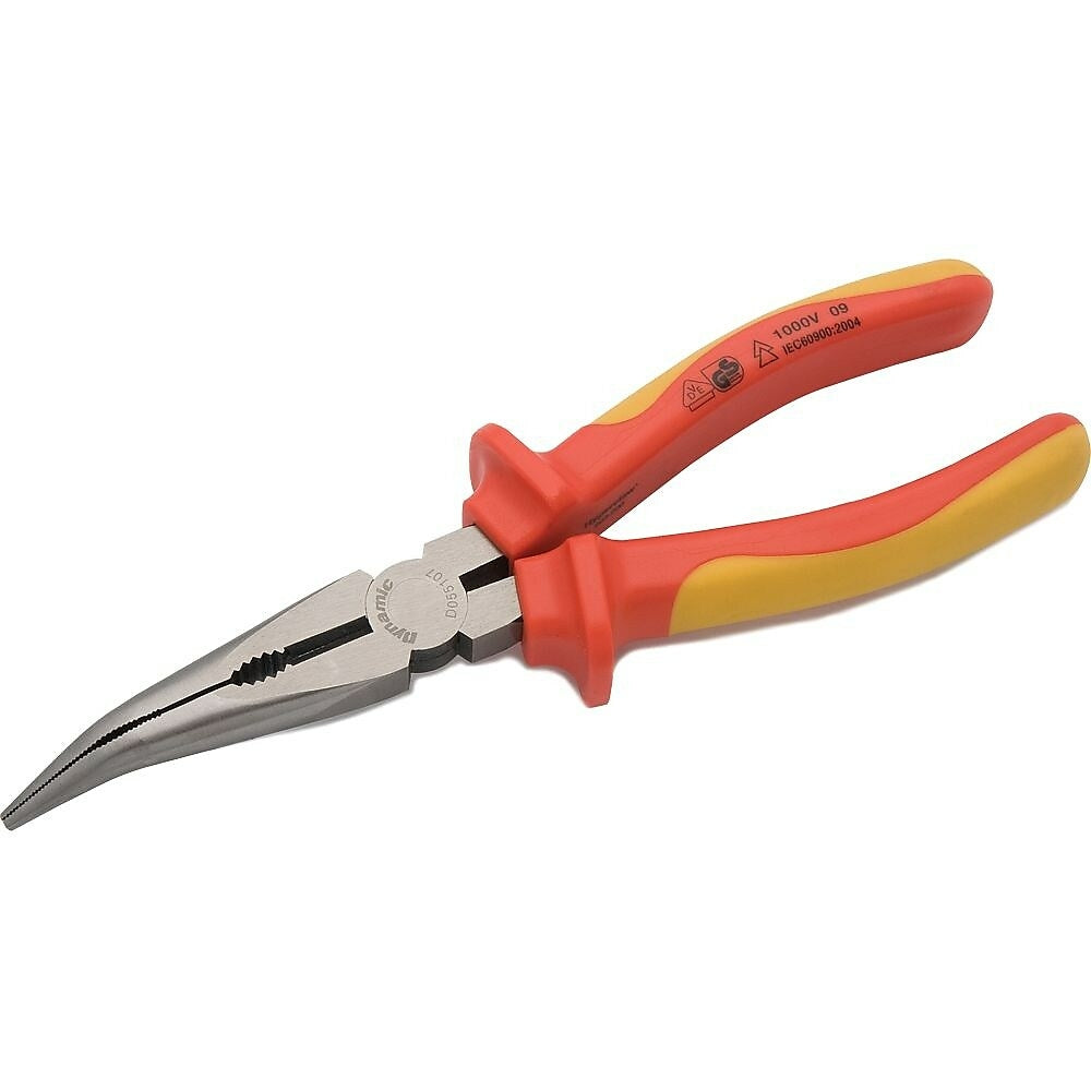 Image of Dynamic Tools 8" Bent Nose Pliers, Insulated Handle