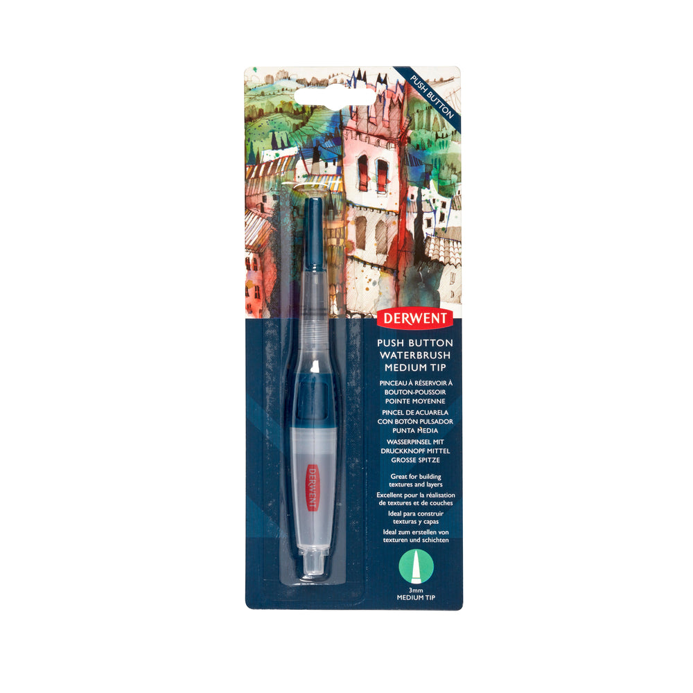 Image of Derwent Push Button Waterbrush - Medium Tip