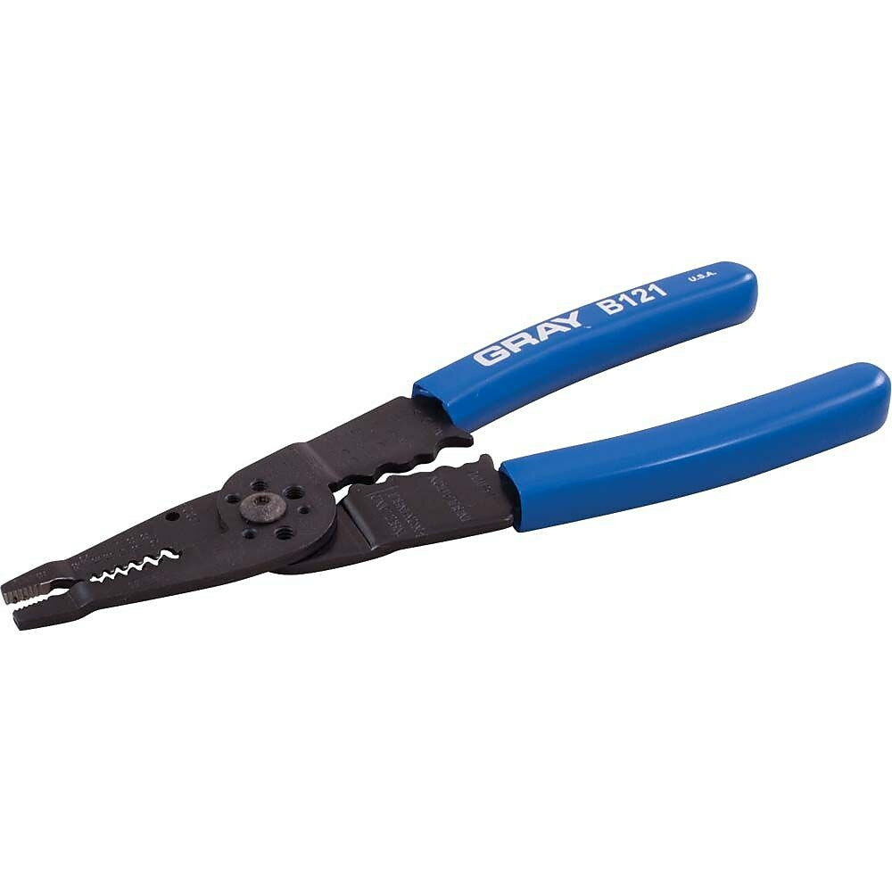 Image of Gray Tools Electrical/electronic 5 In 1 Plier, 9-1/2" Long, Stripper, Crimper & Bolt Cutter