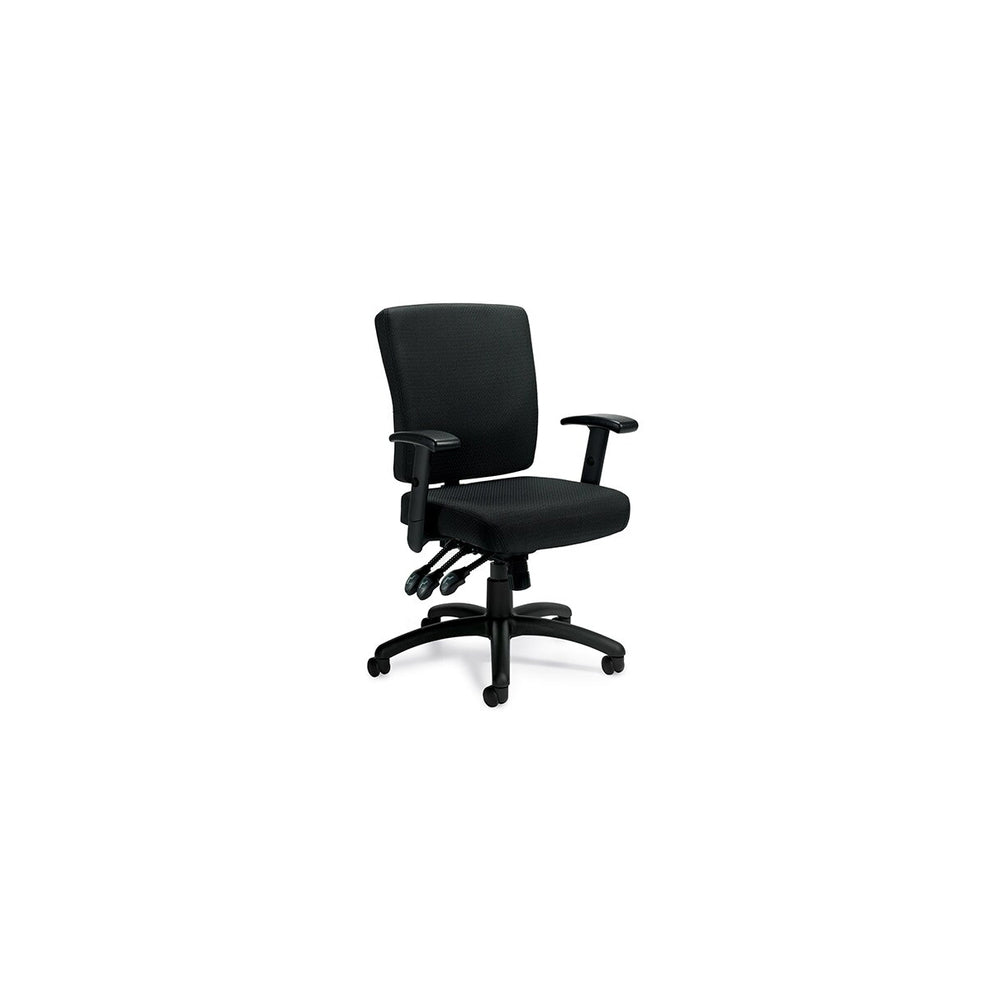 Image of Global Actin Mid-Back Multi-Tilter Chair - Black