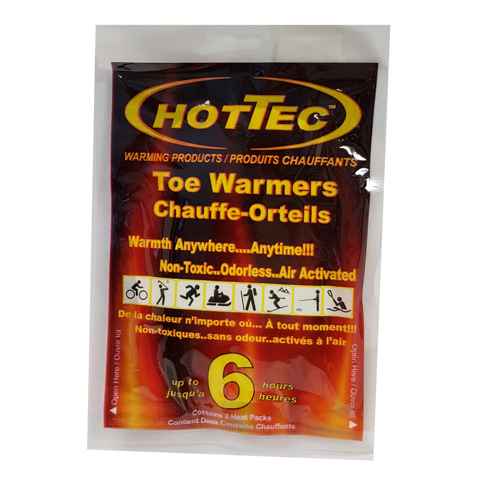 Image of HOTTEC Adhesive Toe Warmers - Pair (1070601-HT), White, 2 Pack