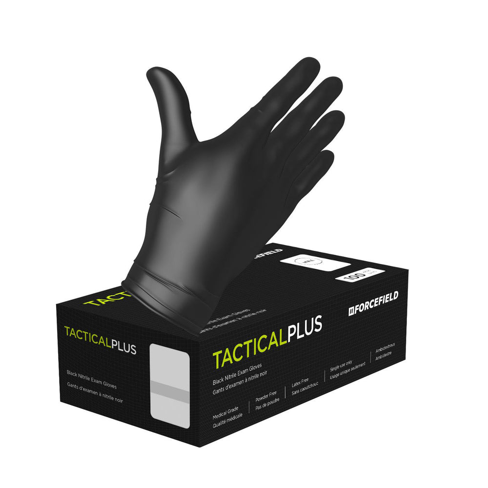 Image of Forcefield Tactical PLUS Nitrile Powder-Free Gloves - Black - 2XL - 100 Pack