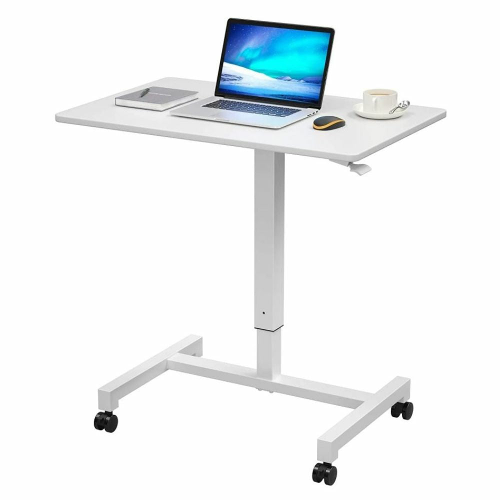 Image of FitDesk Adjustable Mobile Standing Desk - White