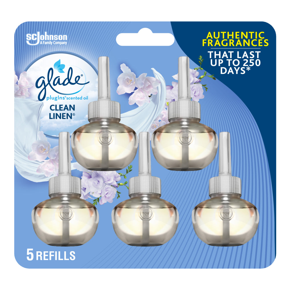 Image of Glade PlugIns Scented Oil Air Freshener Refill - Clean Linen - 5 Pack