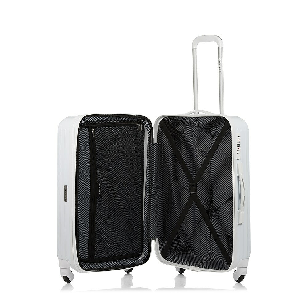 white hard luggage set