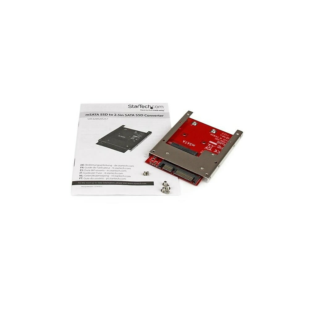 Image of StarTech mSATA SSD to 2.5in SATA Adapter Converter