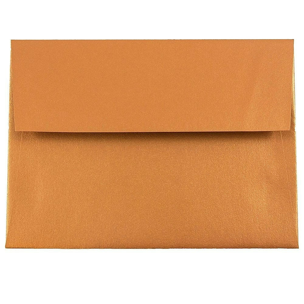 Image of JAM Paper A6 Invitation Envelopes, 4.75 x 6.5, Stardream Metallic Copper, 50 Pack (GCST651I), Brown