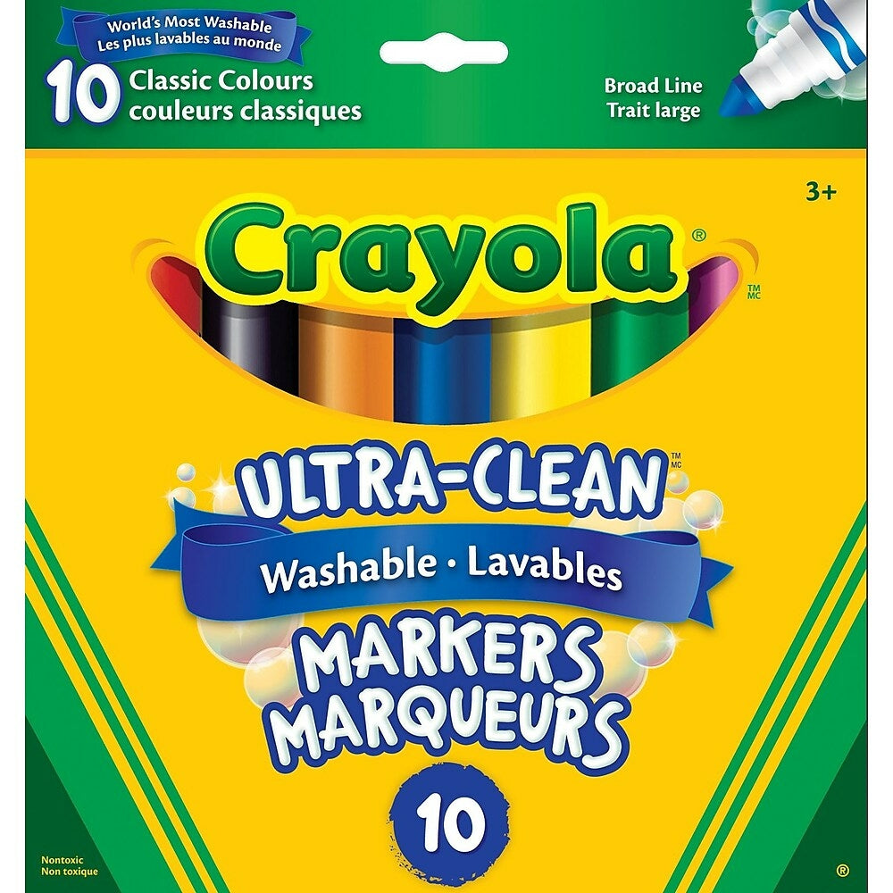 Crayola Ultra Clean Washable Broad Line Markers 10 Pack Staples Ca