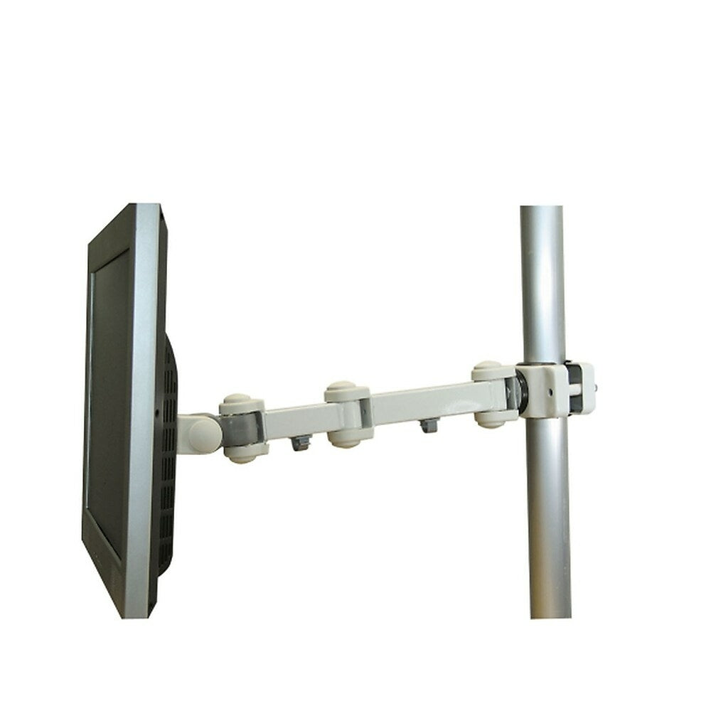 Image of TygerClaw Full-Motion Point of Sale Pole Mount, 4.7" x 19.3" x 4.7", Grey, White
