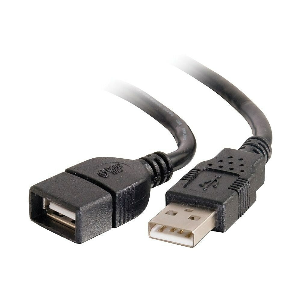 Image of C2G USB 2.0 A Male to A Female Extension Cable, 3m/9.8' Black