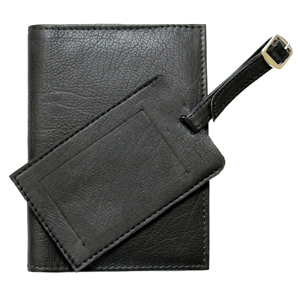 Image of Ashlin Oklahoma RFID Blocking Passport Wallet and Luggage Tag, Black