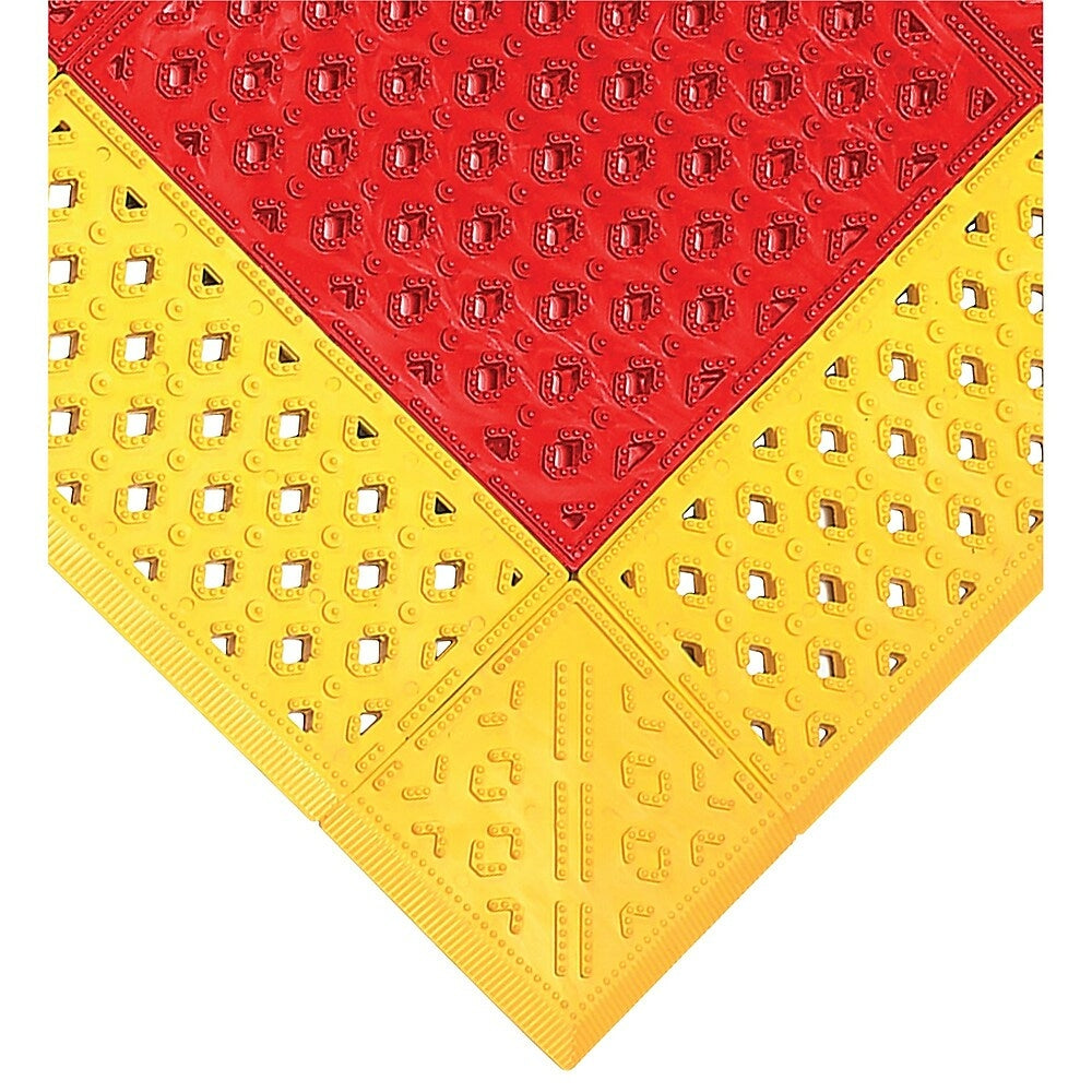 Image of Wearwell F.I.T. Kits No. 546 Emergency Shower Station Mats, 27" x 42", Red with Yellow Border