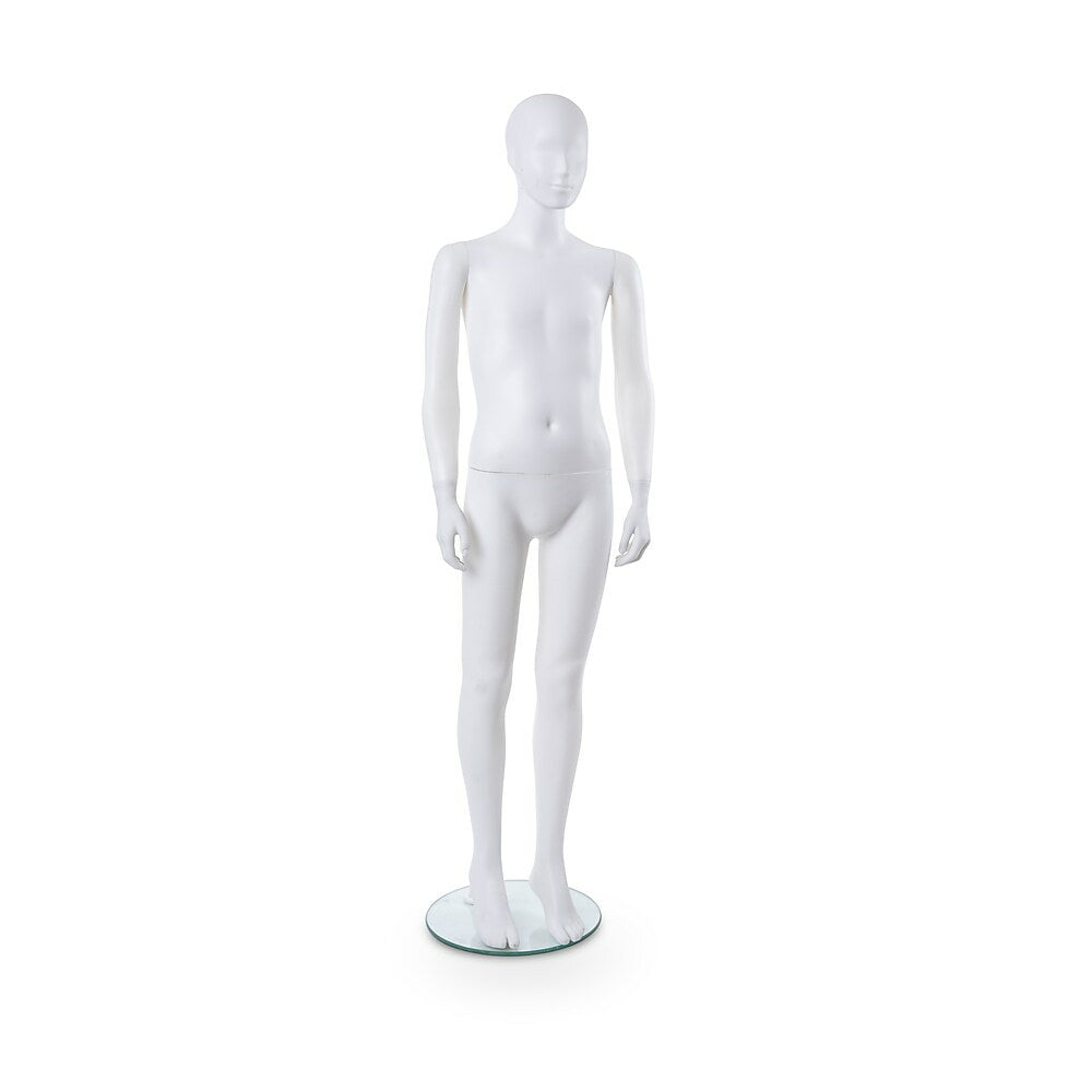 Image of Can-Bramar Child Abstract Unbreakable Mannequin - Glass Base - Age 10-12 Years - Blown White (PL-T12)