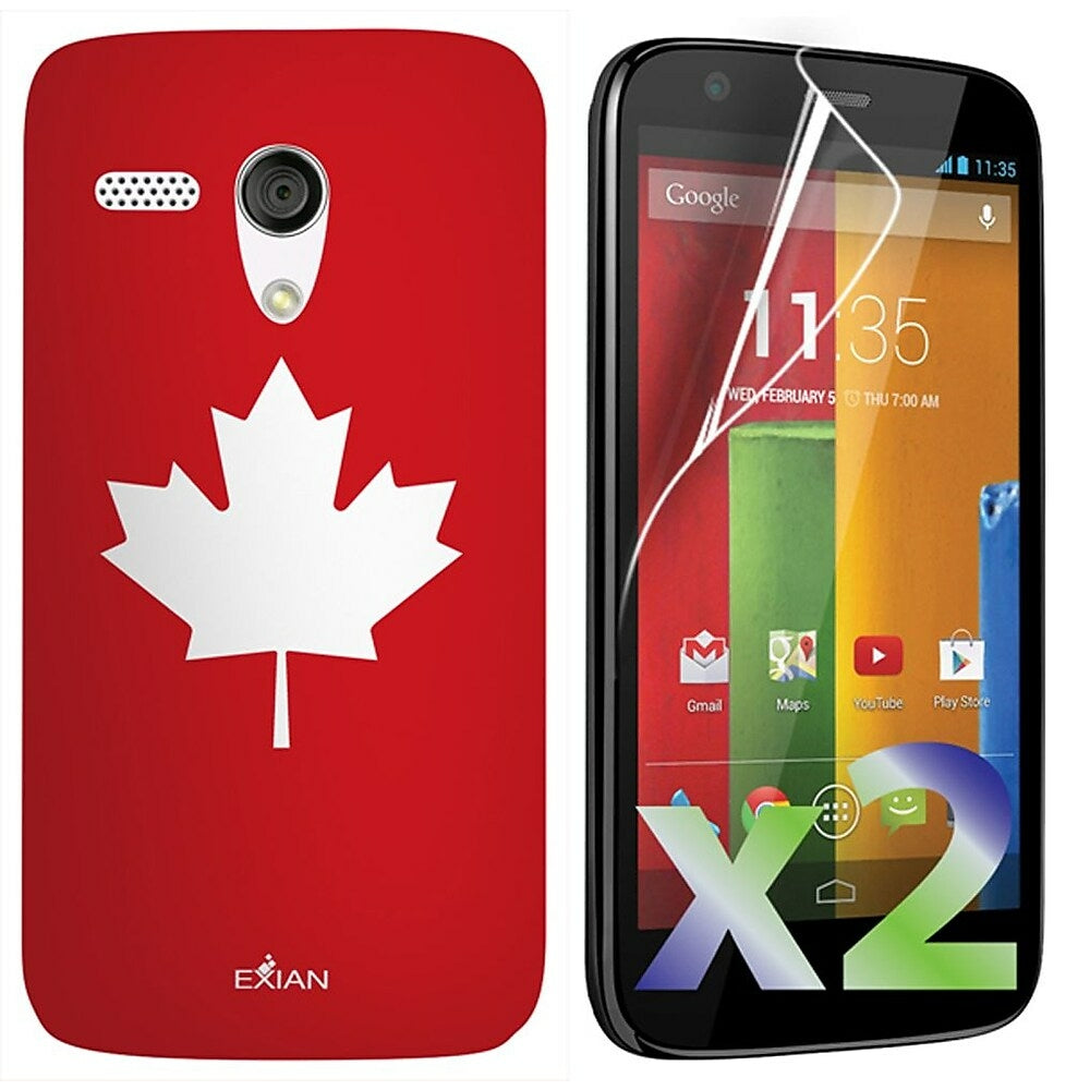 Image of Exian Case for Moto G - Maple Leaf, Red
