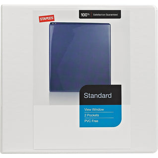 Staples Simply .5-inch Round 3-Ring View Binder Black (21683) 23738/21683 