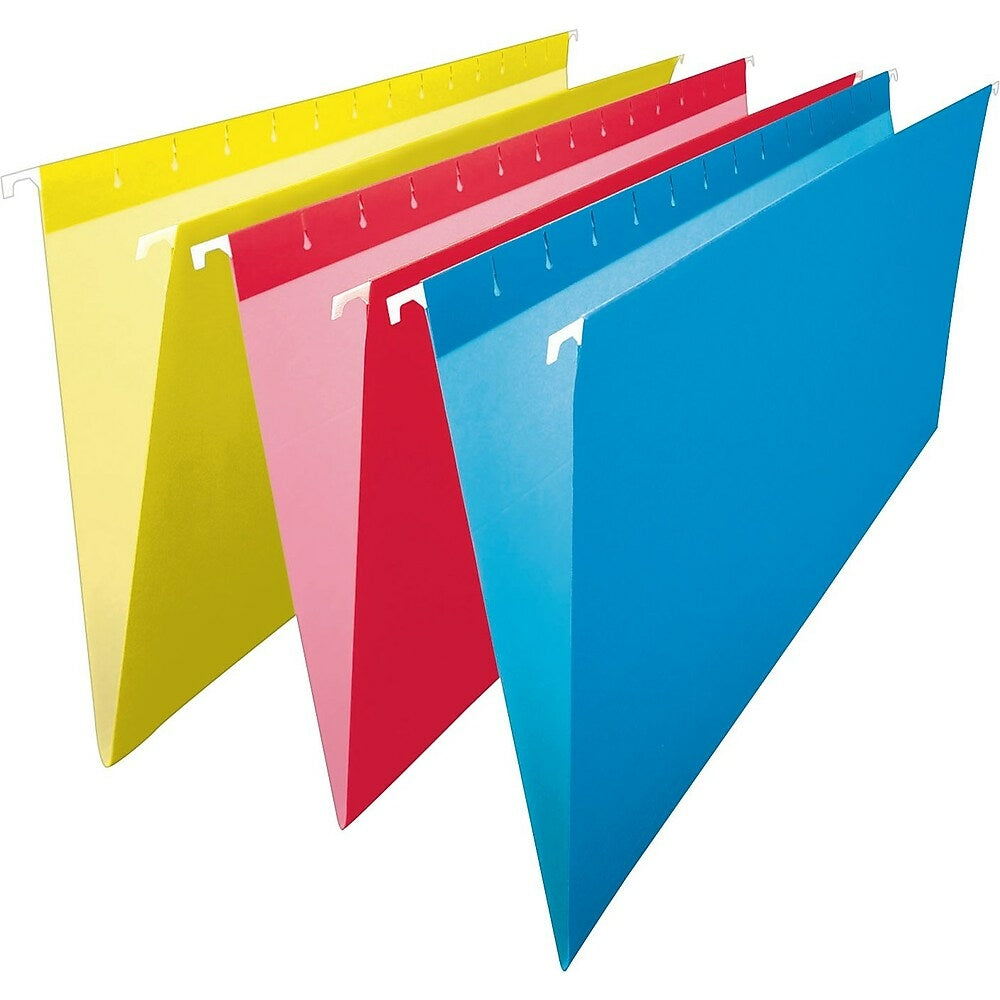 Image of Staples Assorted Hanging File Folders - Legal Size - 25 Pack