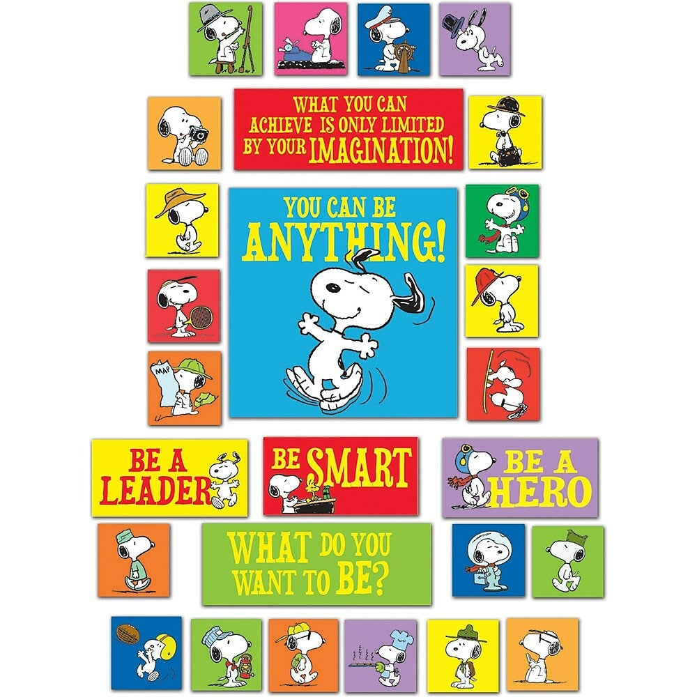 Image of Eureka Bulletin Board Set, Peanuts You Can Be Anything (EU-847683)